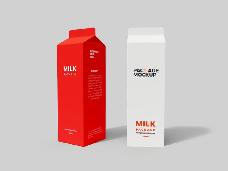 Tetra Pack Milk Packaging Mockup