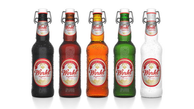 Chilled water droping Beer Bottle Mockup PSD file