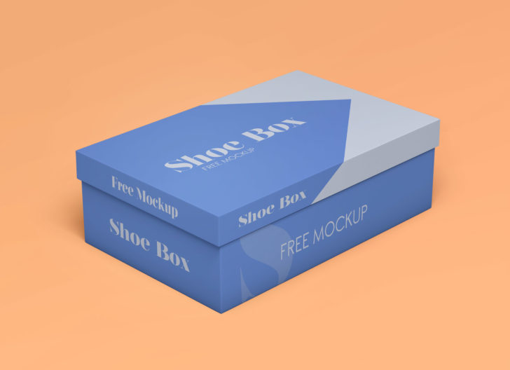 2 Shoe Rectangle Box Mockups Set - Free Package Mockup