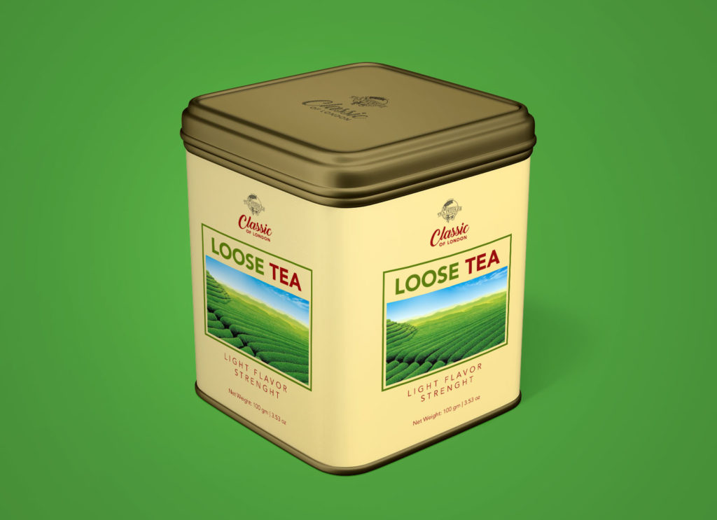 Free Tea Tin Can Mockup PSD