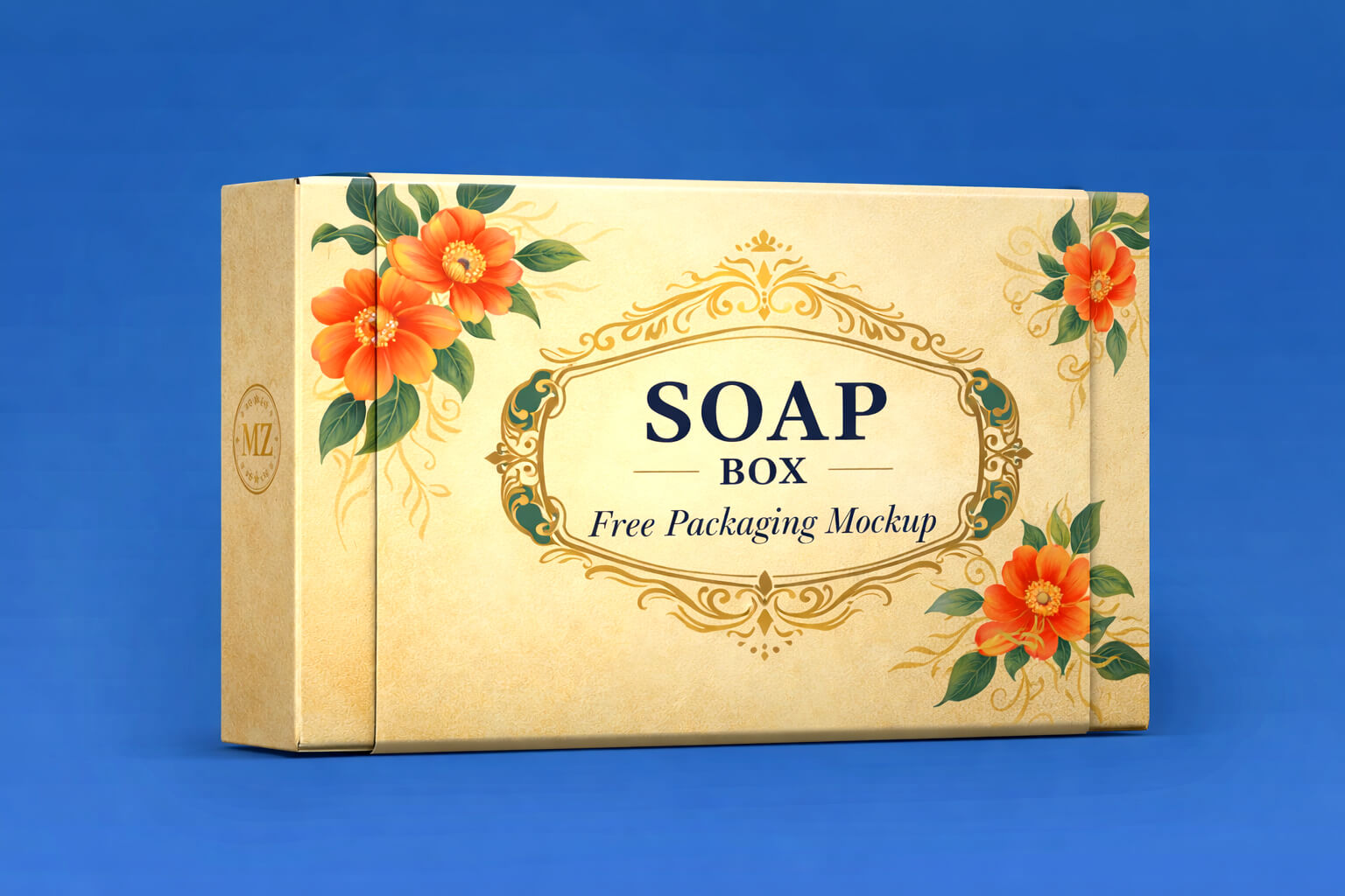 Free Soap Wrap Lable Box Packaging Mockup
