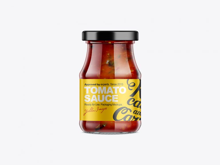 Sauce Glass Jar Mockup