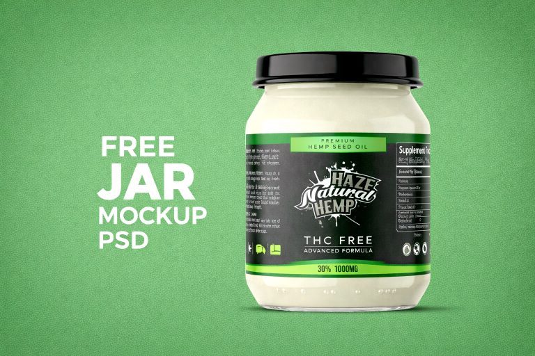 Big Glass Jar Mockup for Mayonnaise