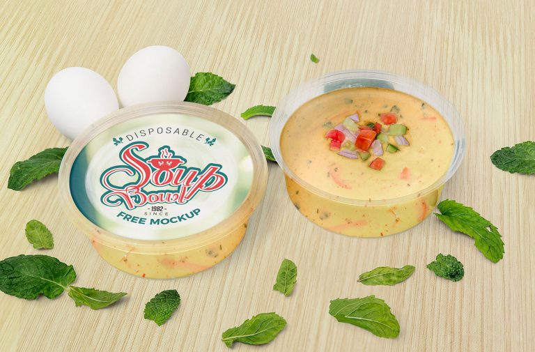 Disposable Soup Bowl Mockup