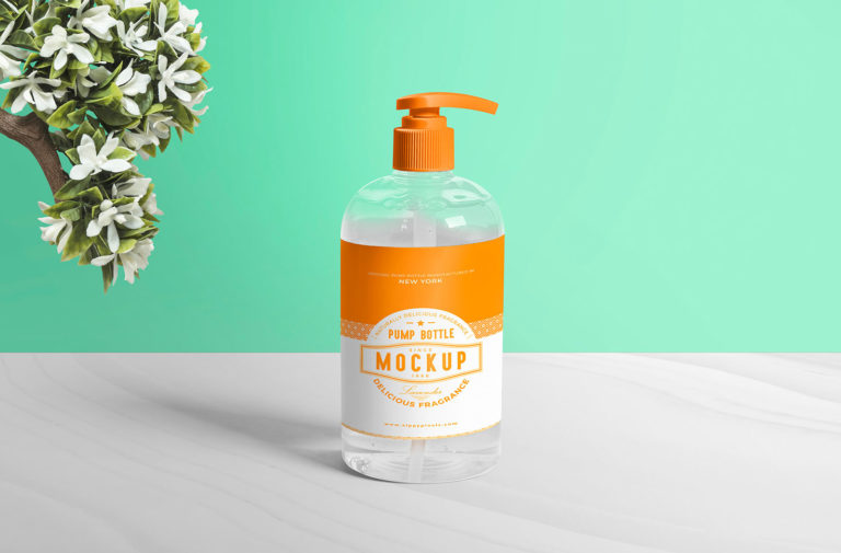 Sanitizer Pump Bottle Mockup