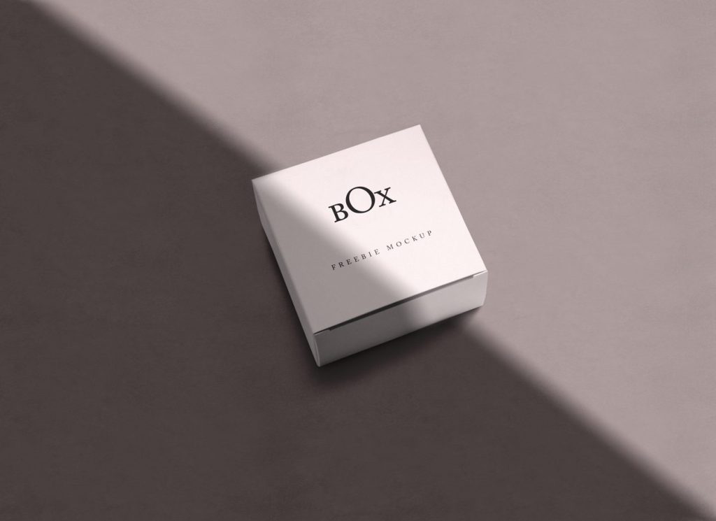 Free Square Paper Box Mockup Set