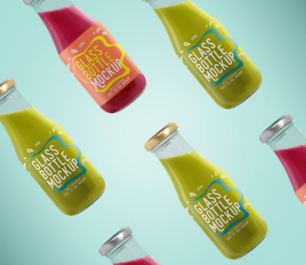 Glass Bottle Mockup