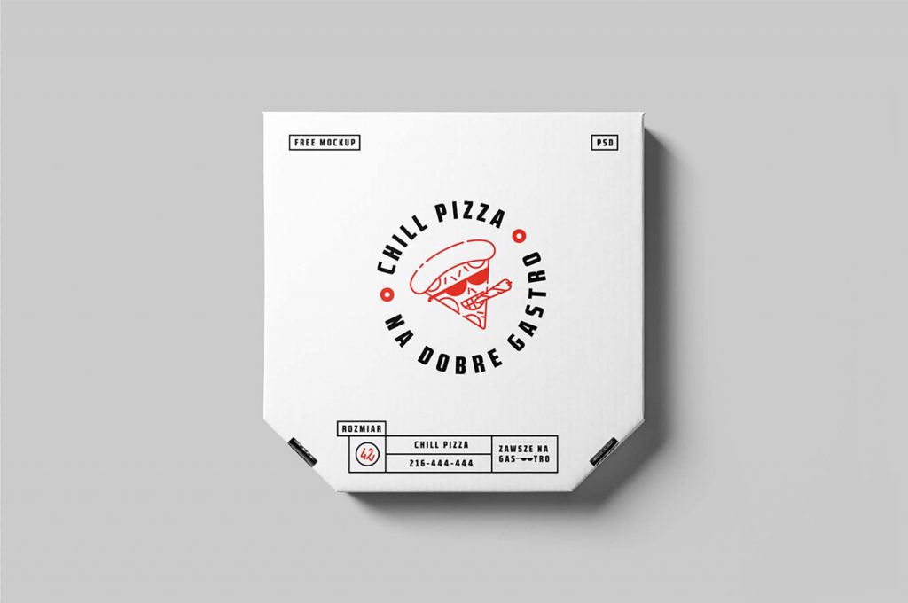 Free Pizza Box Mockup
