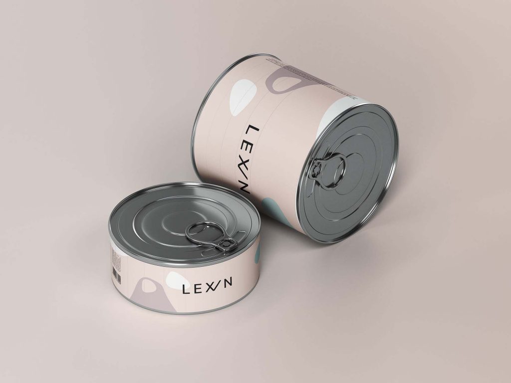 2 TinCan Mockup for Food Packaging