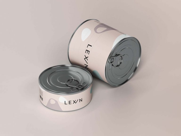 2 TinCan Mockup for Food Packaging
