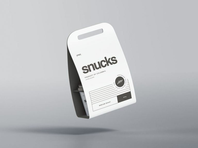 Coffee Cup Holder Bag Mockup