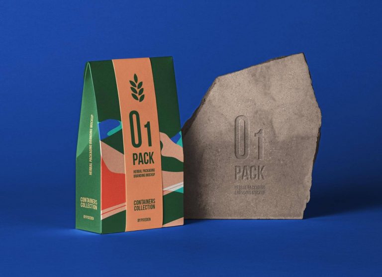 Free Herbal Bag Mockup