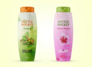 Talcum Powder Shampoo Bottle Mockup