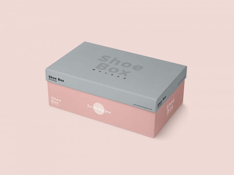 Shoe Box Package Mockup