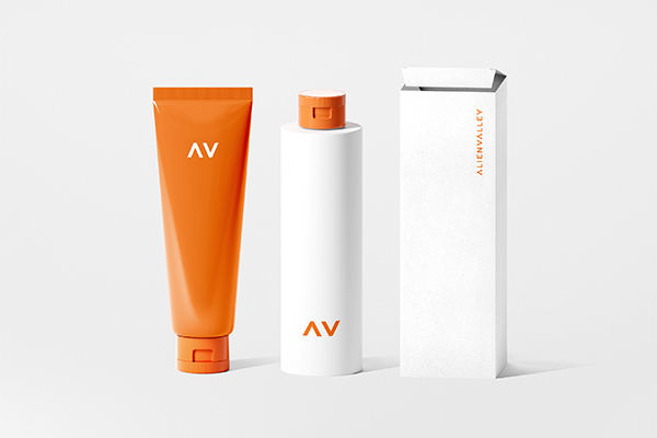 Cosmetic Packaging Set Branding Mockup