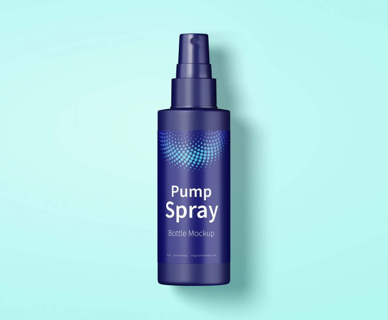 4 oz Pump Spray Bottle Mockup