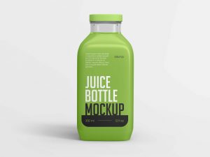 Free Juice Glass Bottle Mockup