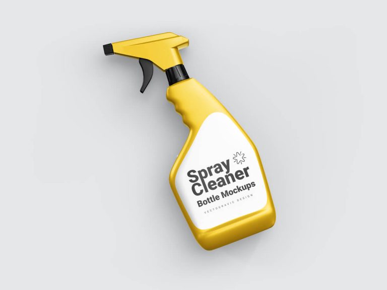 Free Spray Cleaner Bottle Mockups