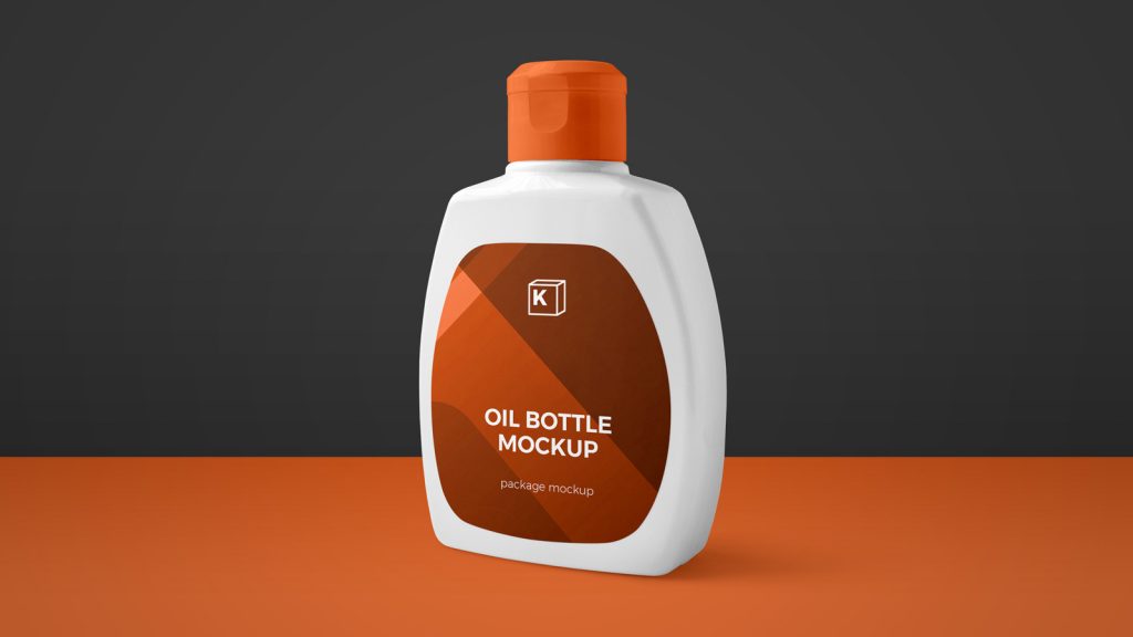 Free Oil Bottle Mockup