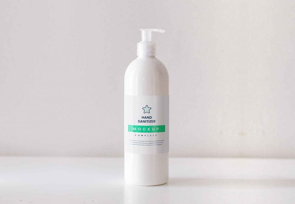 Free Hand Sanitizer Bottle Mockup