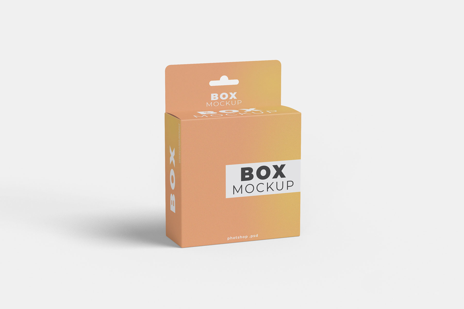 Small Hanging Packaging Box Mockup PSD free