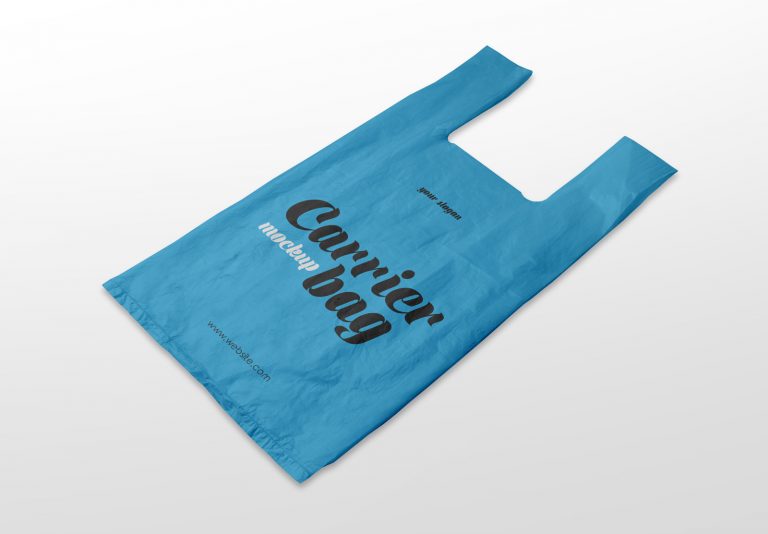 Plastic Shopping Carrier Bag Mockup