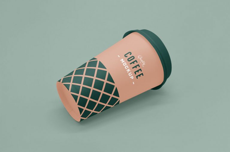 Lying Coffee Cup Mockup