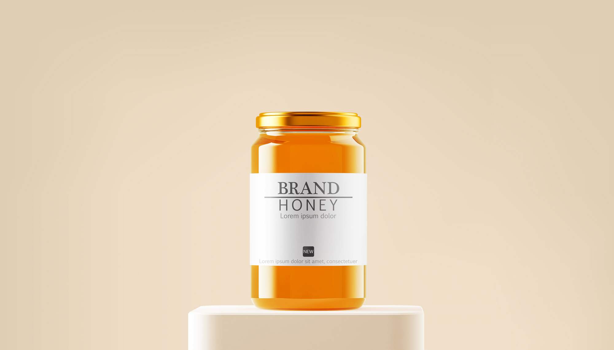 Free Honey Jar Mock-up for Packaging