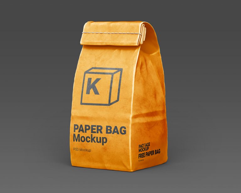 Disposable Paper Bag Mockups set
