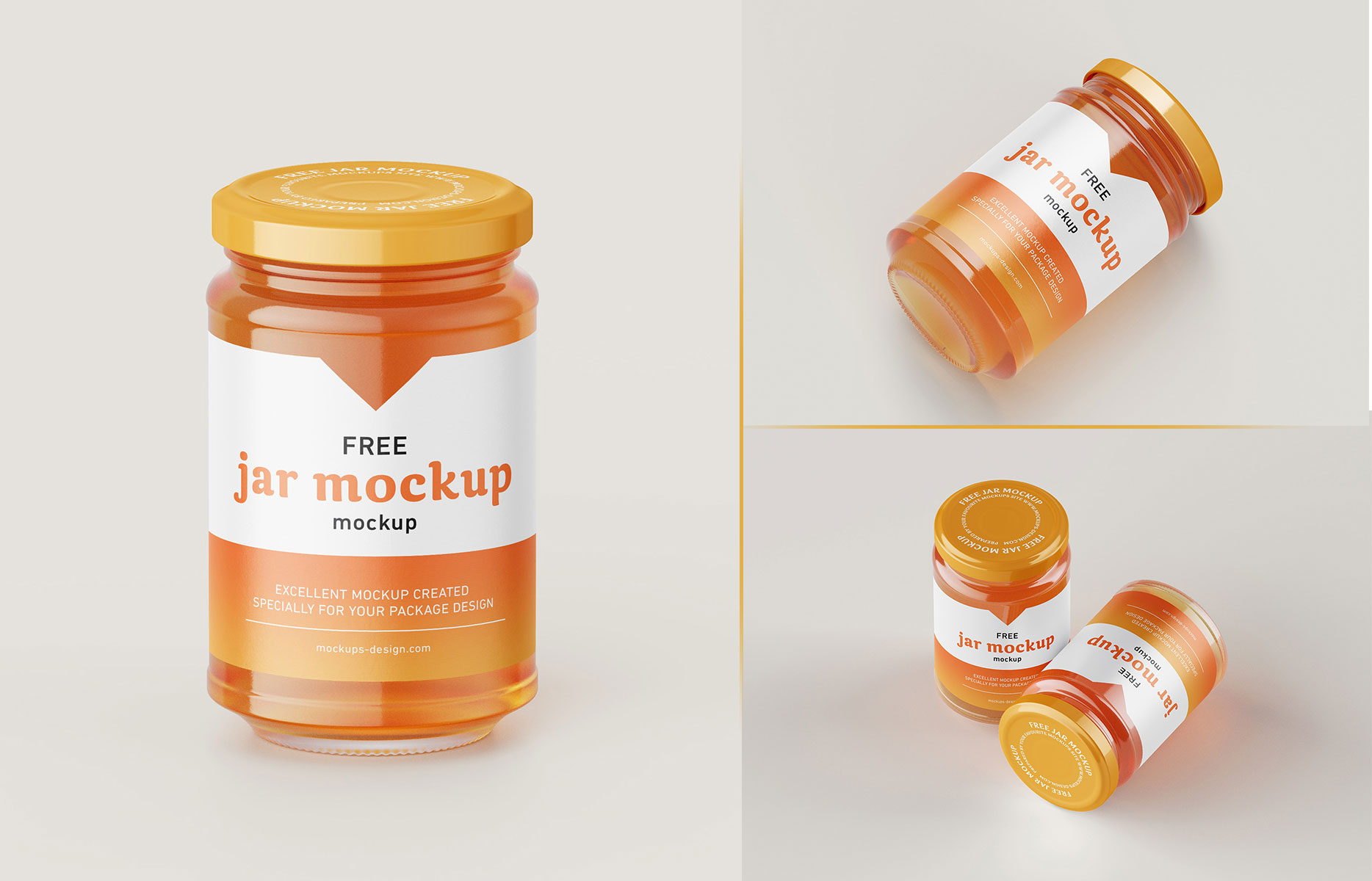 Free Honey Jar Mockup set