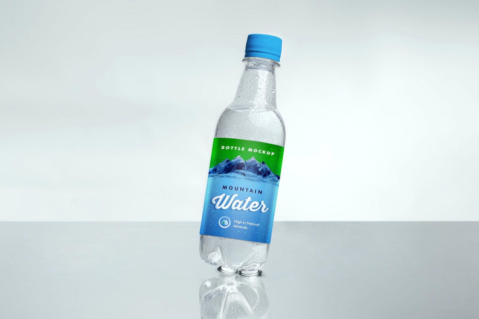 Free Drinking Water Bottle Mockup