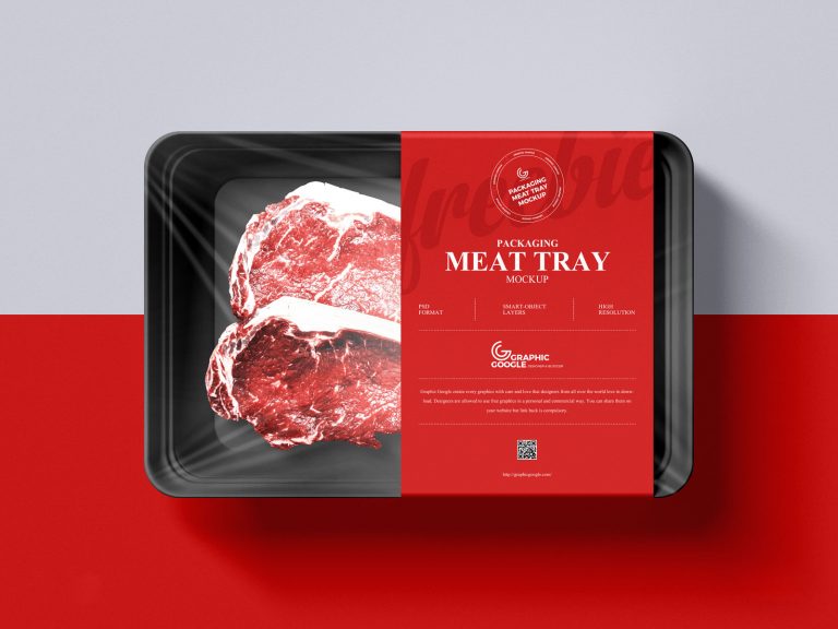 Free Packaging Meat Tray Mockup