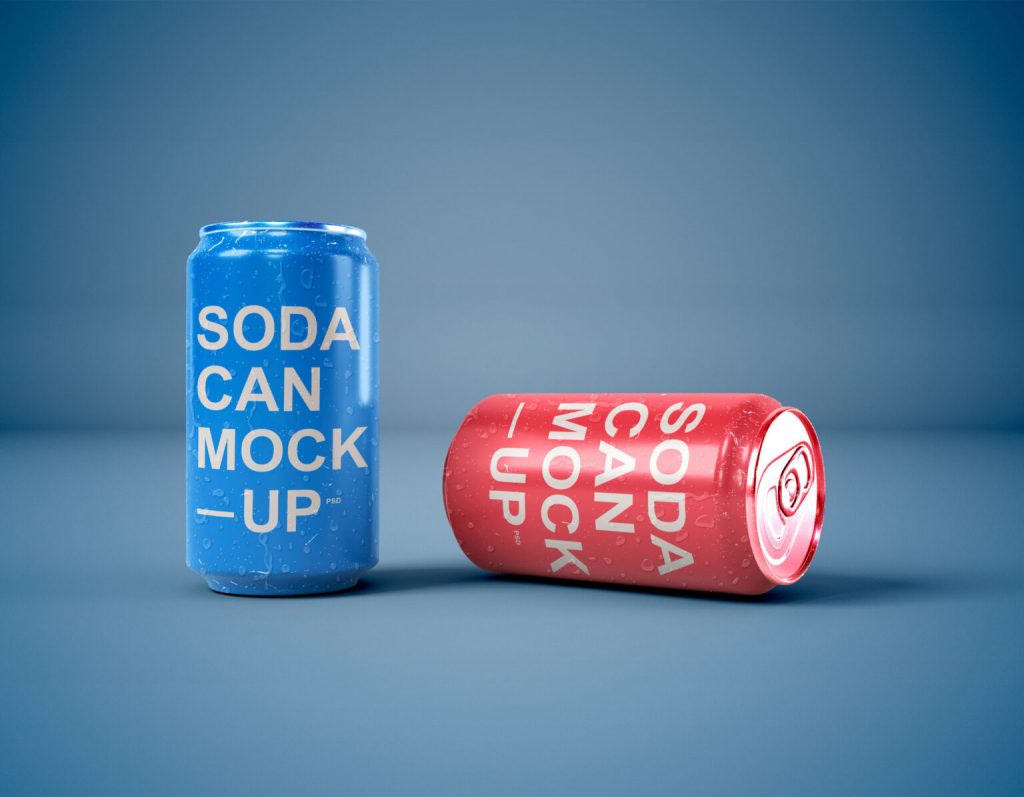 Free Soda Can Mockup