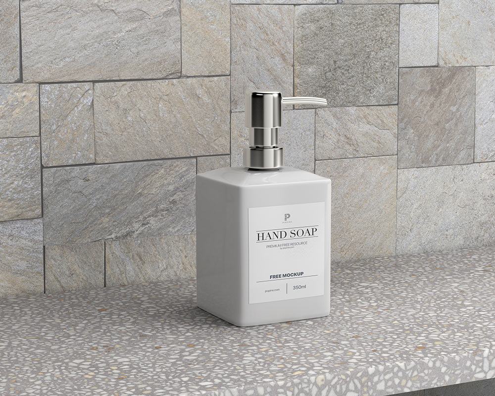 Free Liquid Soap Dispenser Mockup