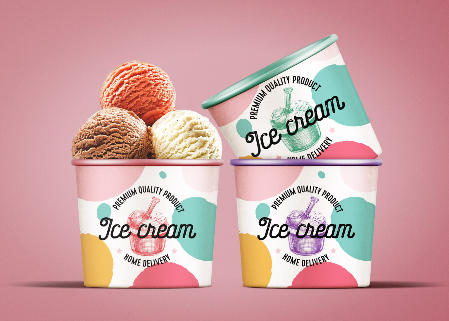 Free Ice Cream Mockup