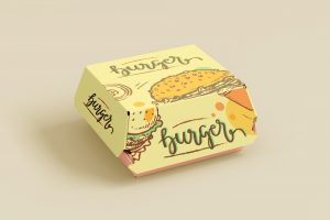 Free Burger Box Mockup