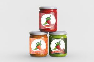 Free Sauce and Pickle Jars Mockups set