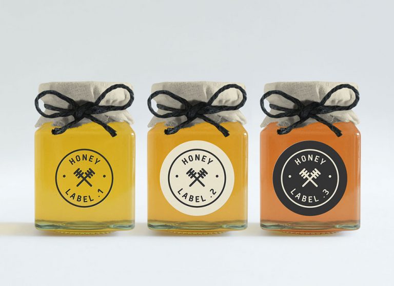 Honey Glass Jar Mockup for Packaging