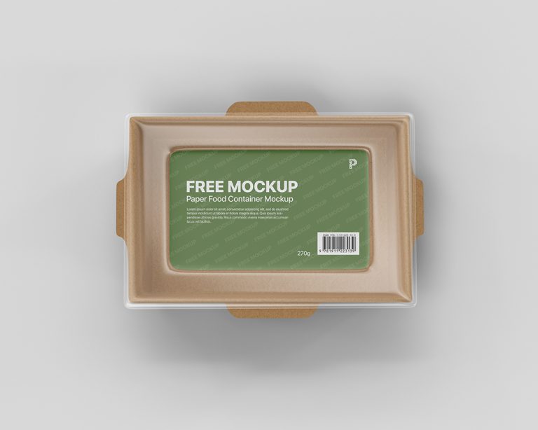 Free Paper Food Container Mockup