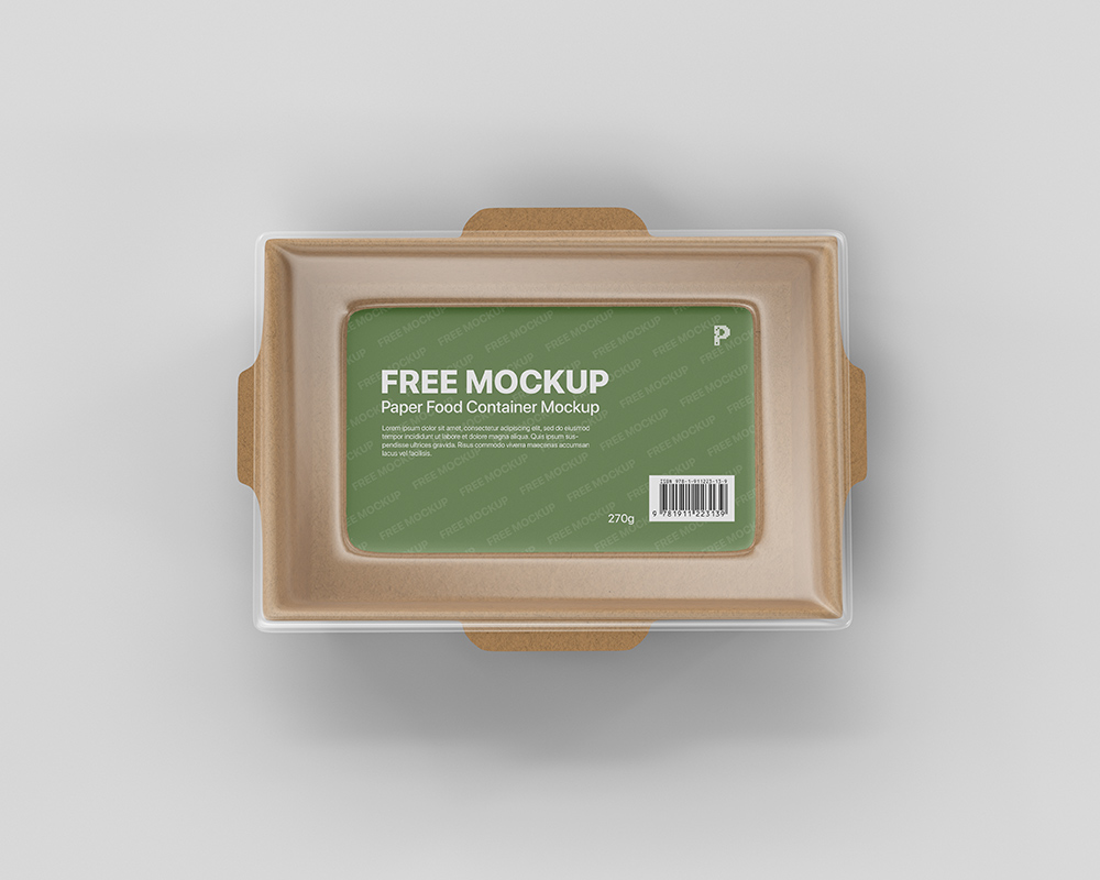 Free Paper Food Container Mockup