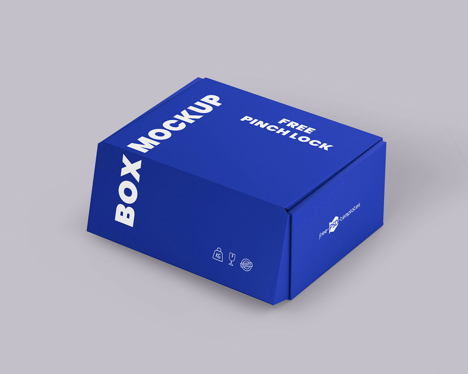 Free Pinch Lock Box Mockup PSD