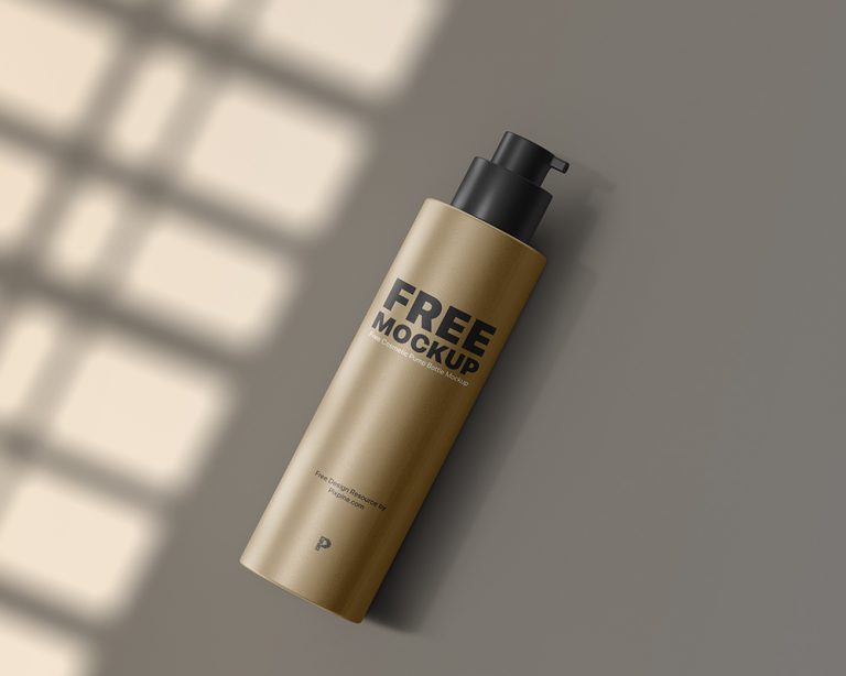 Free Cosmetic Pump Tube Mockup