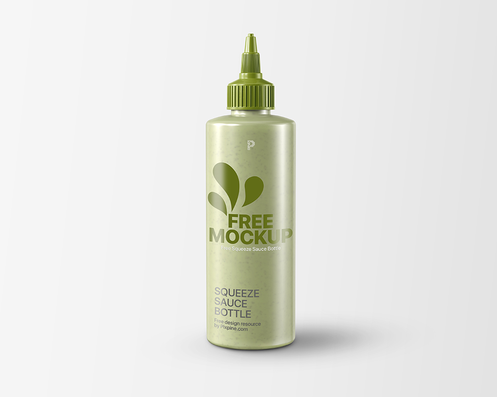 Free Squeeze Sauce Bottle Mockup