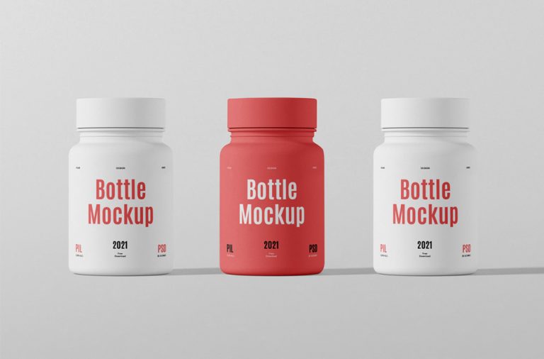 Plastic Pill Bottle Mockup