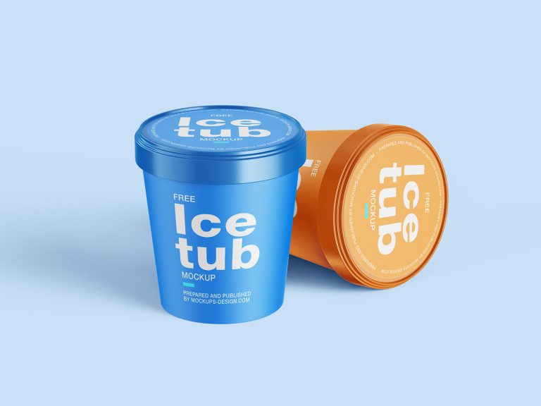 Ice Cream Pack Container Mockup set