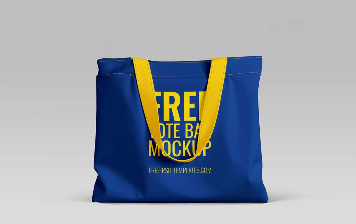 Free Canvas Tote Shopping Bag Mockup PSD Set