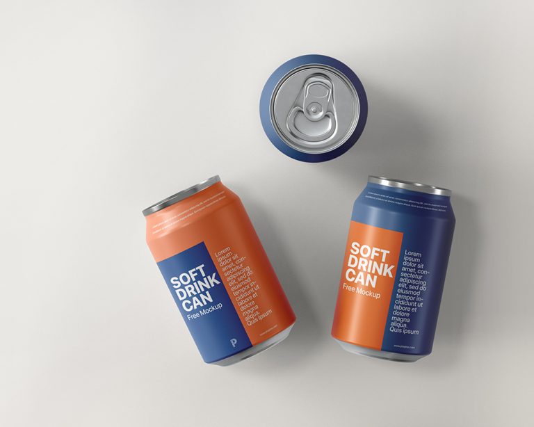 Free Soft Drink Can Mockup