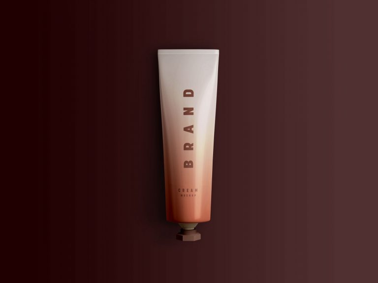 Free Medicated / Cosmetic Cream Tube Mockup PSD