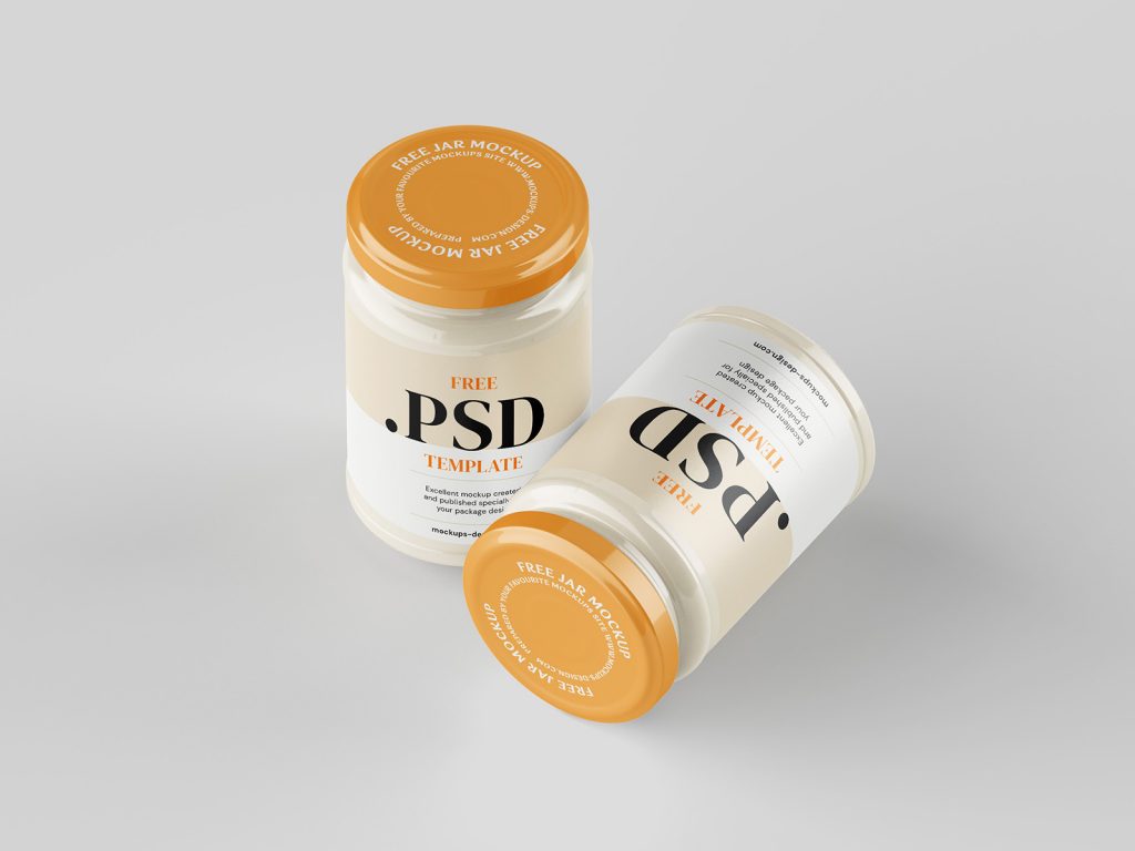 Free Cream / Spread Jar Mockup PSD Set
