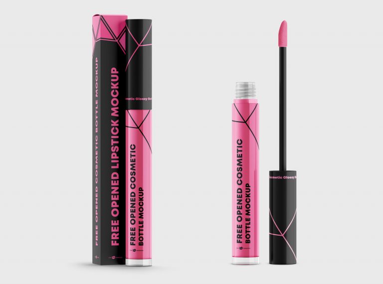Mascara Cosmetic Packaging Mockup free